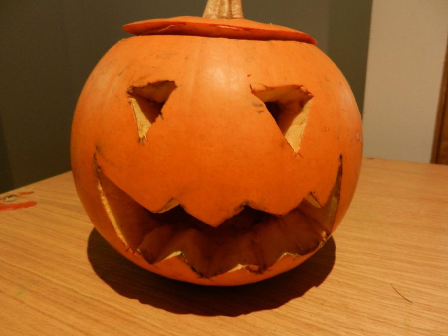 This jack-o-lantern was carved in honor of Samhain.