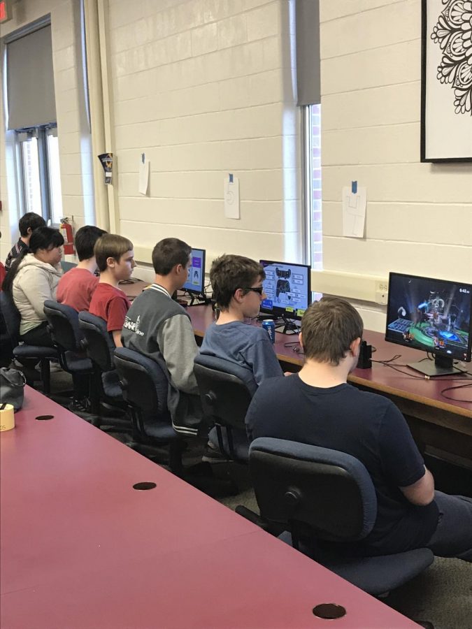 The Games Club tournament took over an entire wall of the Media Center
