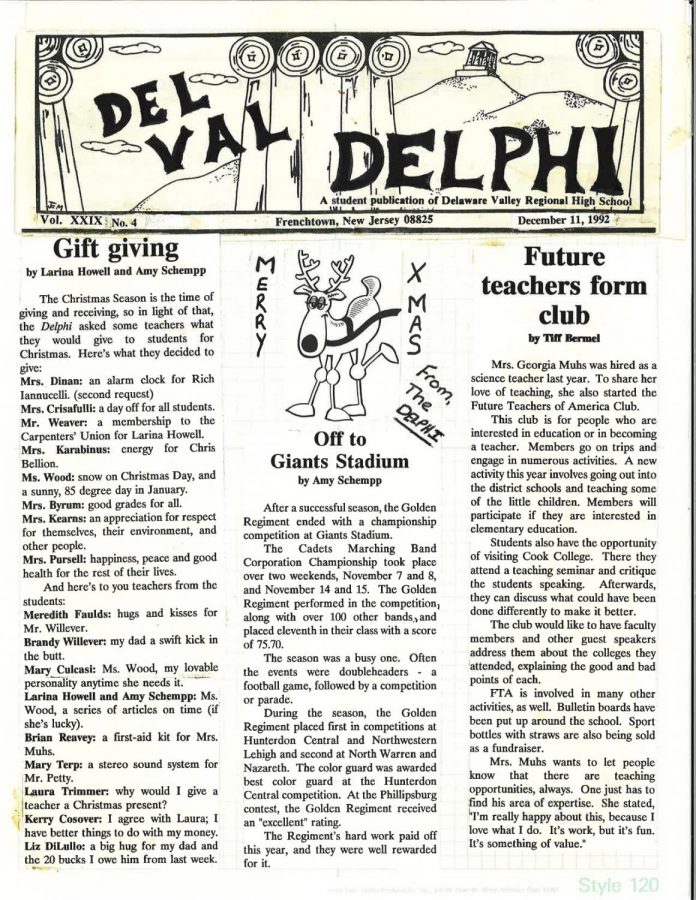 Cover for the December 1992 issue of The Delphi