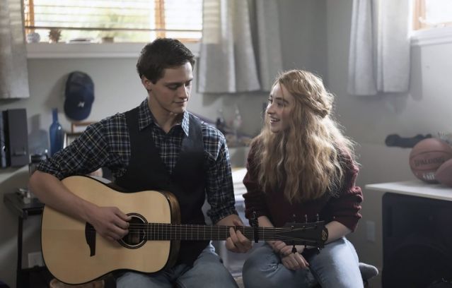 Picture of Zach Sobiech (Fin Argus) and Sammy (Sabrina Carpenter).