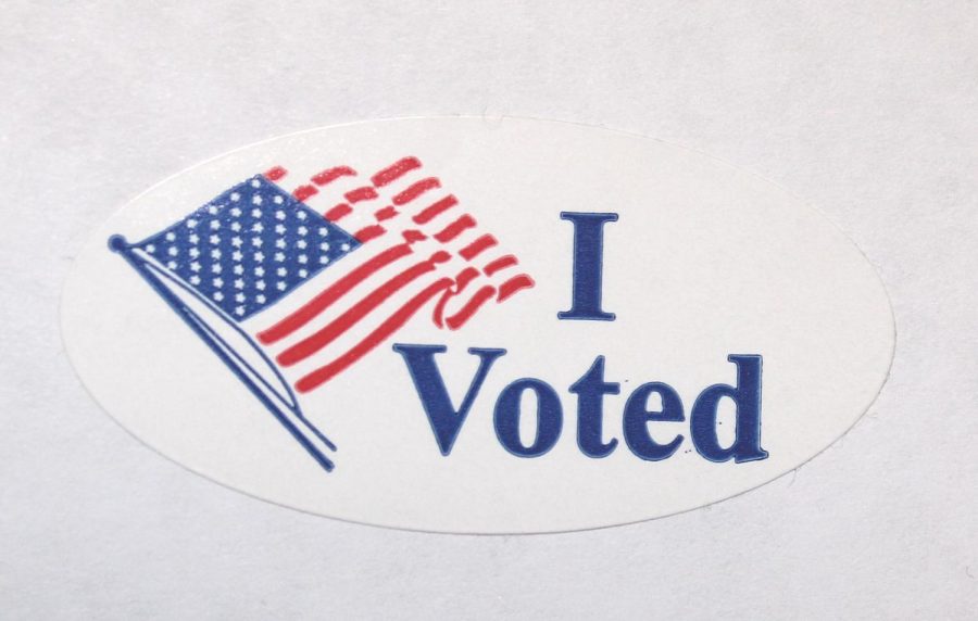 Voters wear these stickers with pride.