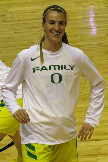 Sabrina Ionescu taking the court at the 2019 Pac-12 Tournament in Las Vegas, NV.