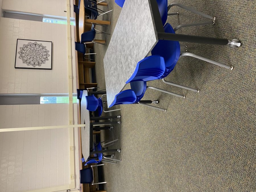 New tables have been purchased to make the Media Center better for group work.