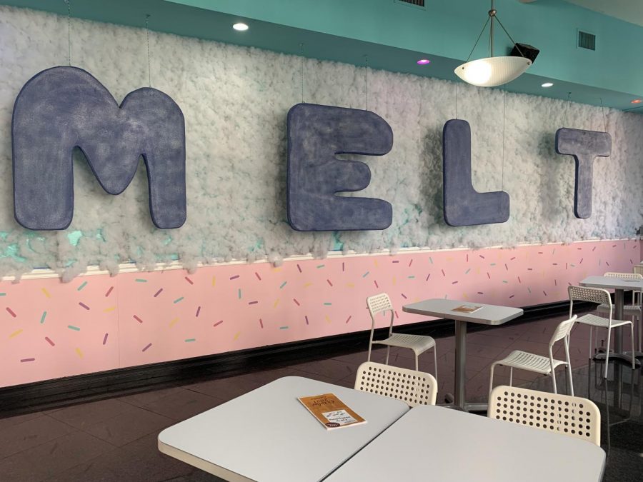 The interior of Milk Ice Cream Bar is much like an old ice cream shop.
