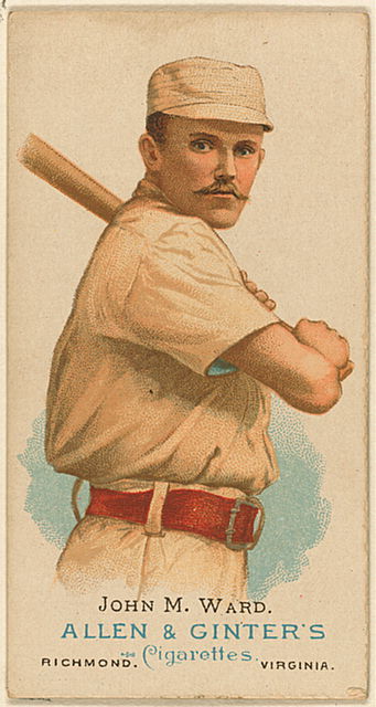 Baseball card of the New York Giants John Montgomery Ward.