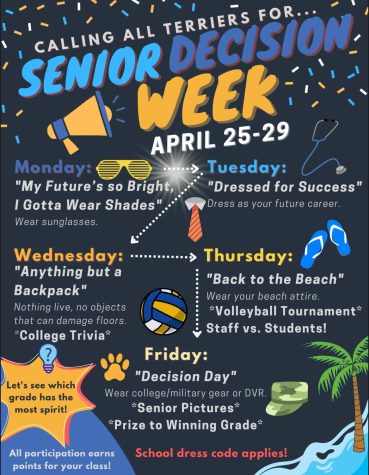 Del Vals first annual Senior Decision Week will take place from April 25-April 29.