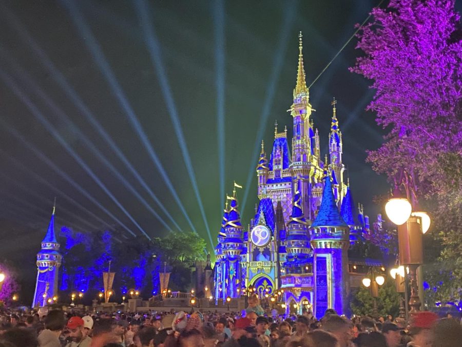 At the end of their first night, they got to see the fireworks show at Disney’s Magic Kingdom. It portrayed some of the popular movies Disney has made, and the fireworks and lights corresponding to it. To go along with the fireworks and lights, music was projected all across the park, it was much more than just a firework show.