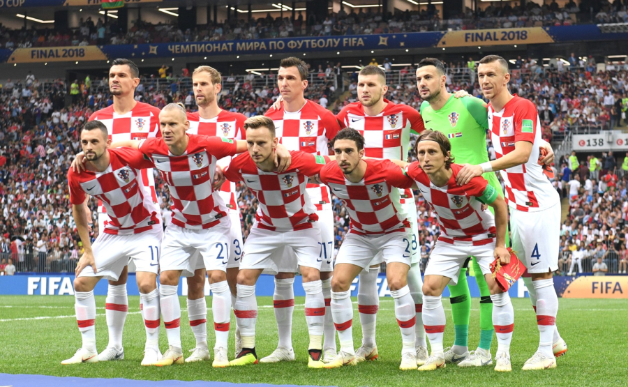 Croatia pictured before the 2018 World Cup final.