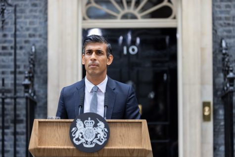 Rishi Sunak giving his first speech as the UKs newest prime minister.