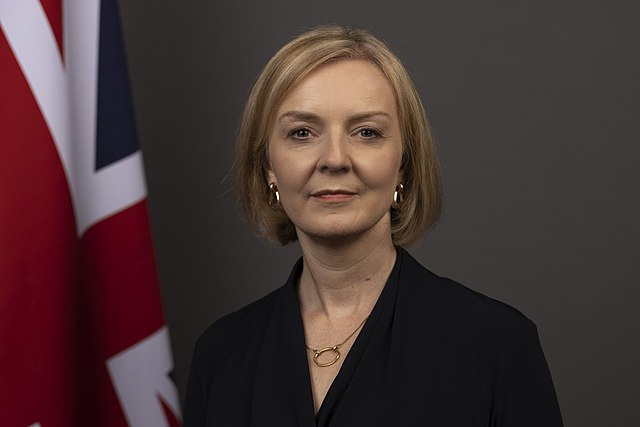 Liz Truss, the previous prime minister of the United Kingdom.