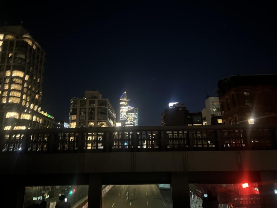 The second to last activity was where students were able to walk across the skyline. This was about a thirty minute walk, where there were places to stop and get pictures of the city lights. With the perfect weather for a New York City night, and a great sight of the lights, students had great stories and photos to go and tell their friends and family. This skyline led to the last stop, the Vessel. 