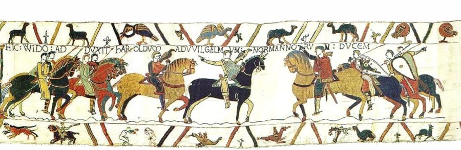 The+Bayeux+Tapestry+is+the+most+famous+depiction+of+the+Battle+of+Hastings.