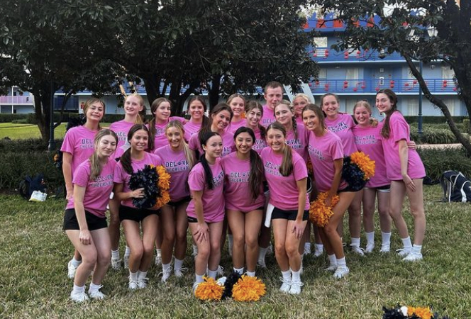 The Del Val cheerleaders placed tenth in the nation at finals in Florida.