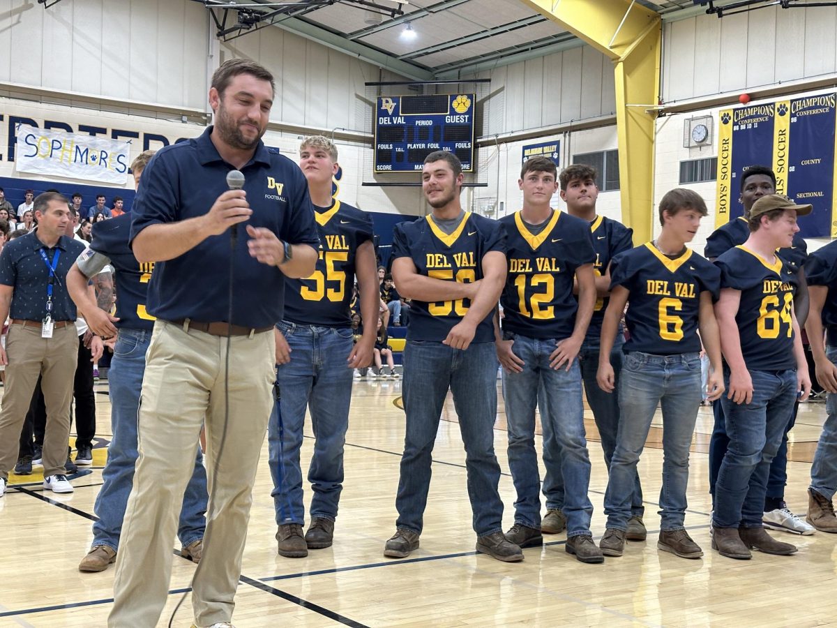 Each teams coaches introduced their teams to the audience and discussed their expectations for the season.  Mr. Brokaw and the football team have high expectations for this season.