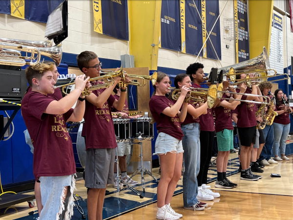 The Golden Regiment Marching Band brought plenty of excitement to the 2023 pep rally.