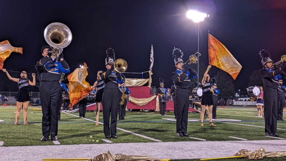With the weathers cooperation, the Golden Regiment marching band was able to perform at the Senior Night game.