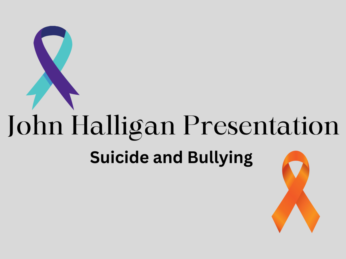 Blue and purple are the colors for suicide prevention, and orange is the color for bullying prevention.