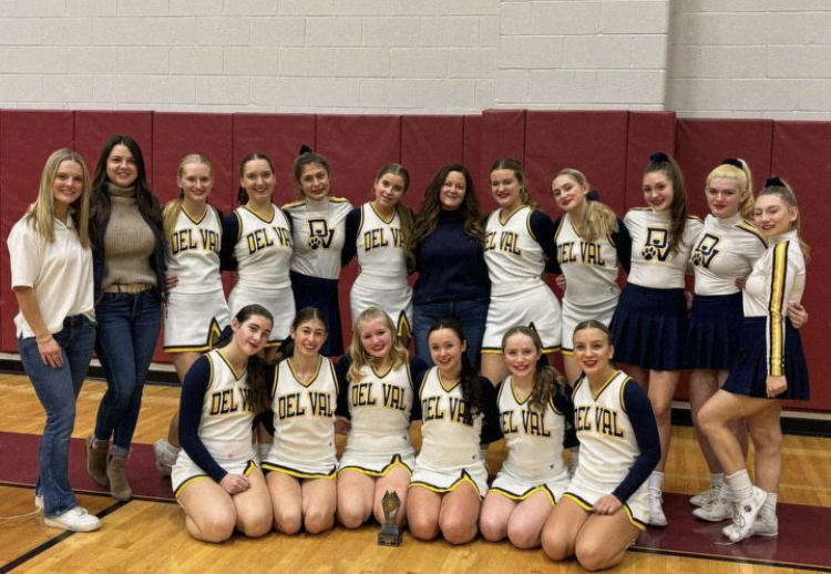 The Del Val cheerleaders won the Hunterdon Sussex Warren championship for the first time since 2008.