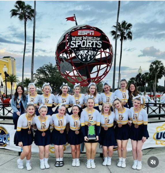 Del Val Cheerleading finished in third place at Finals in Orlando, Florida.