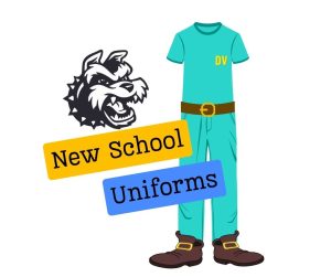 This sketch details the proposed design of the new school uniforms.