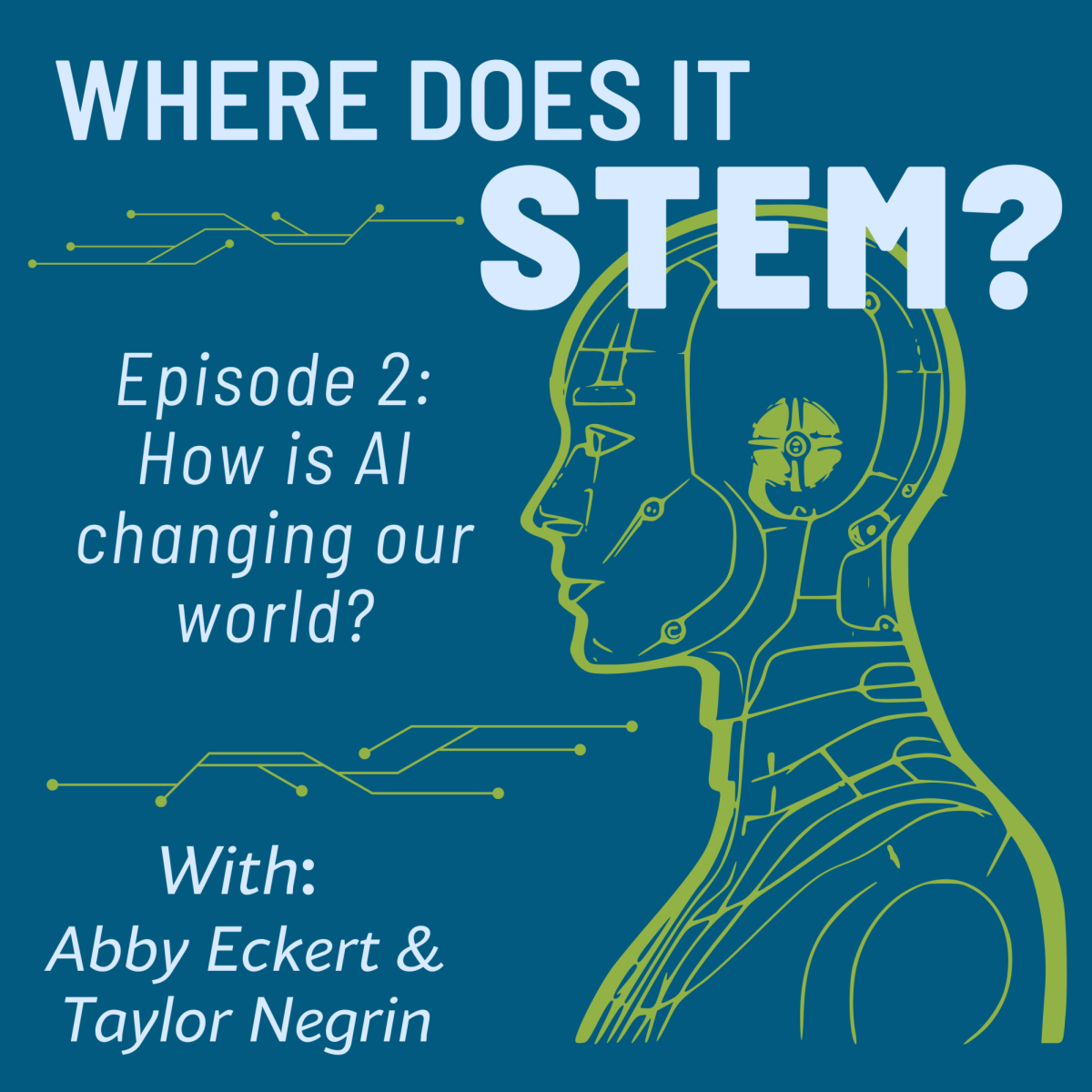 For episode two, Abby and Taylor sit down to discuss the complexities surrounding the rapidly growing use of AI in society.