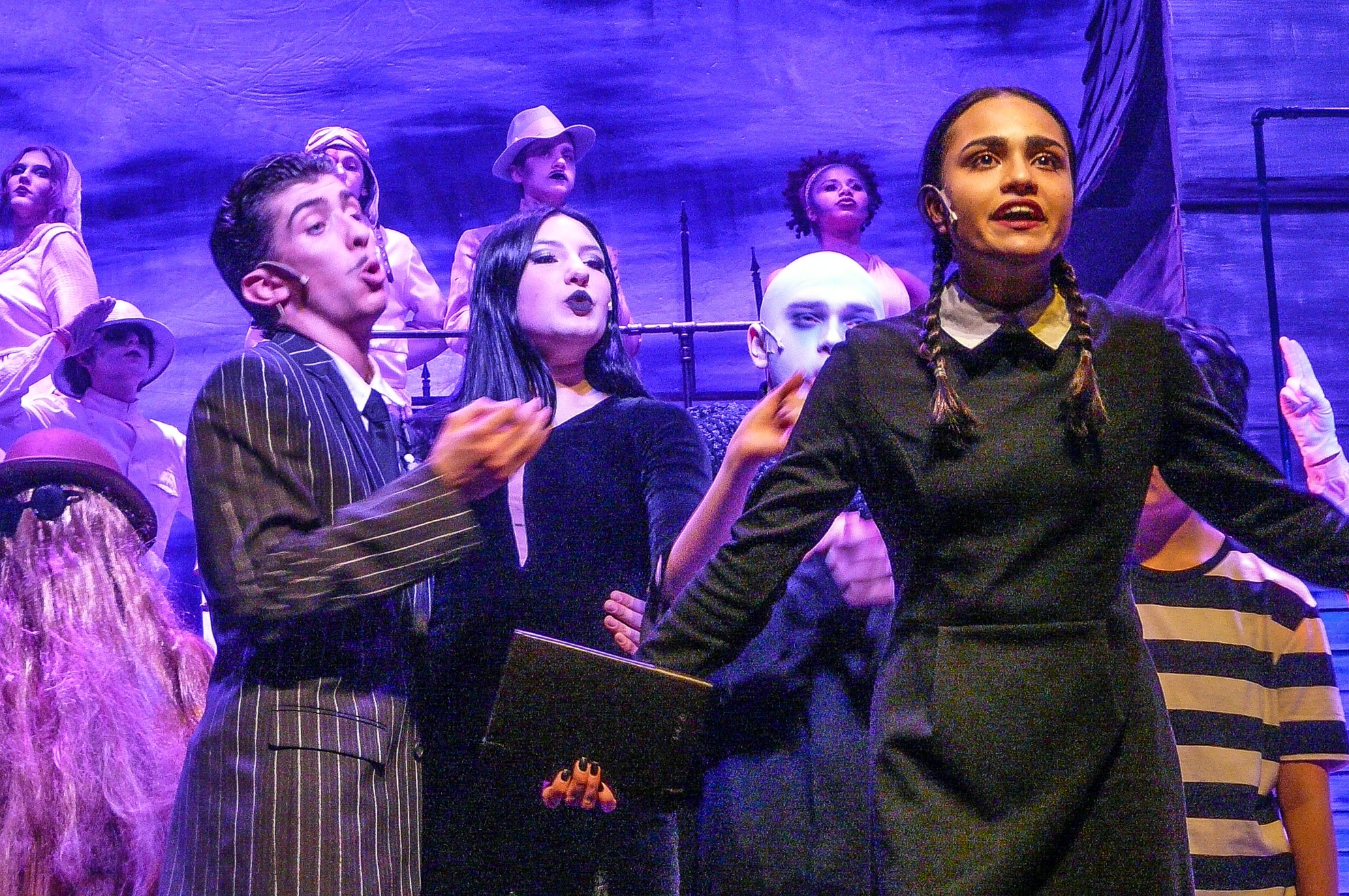 Swara Modis performance as Wednesday Addams was a highlight of last years musical. (Photo via Rick Epstein)