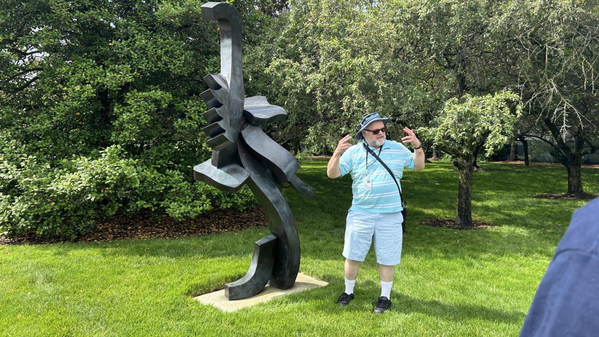 A tour guide introduced himself and told us some history about the park including that it was founded in 1992. He showed us how you can interpret different sculptures for different things including this one pictured called "Cock-a-doodle-doo".