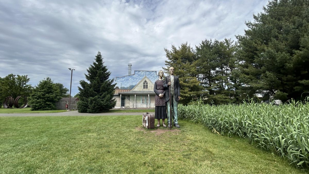 On the way to The Meadow, we passed by a large sculpture of the painting “American Gothic”. This was very cool to see a large scale of the painting come to life.