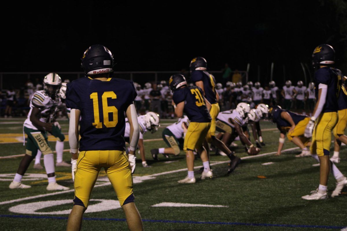 Del Val facing off against J.P. Stevens in a home game on Sept. 20.