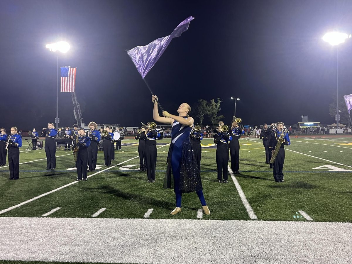 Delaware Valley’s Golden Regiment Band puts on a thrilling halftime show for fans.