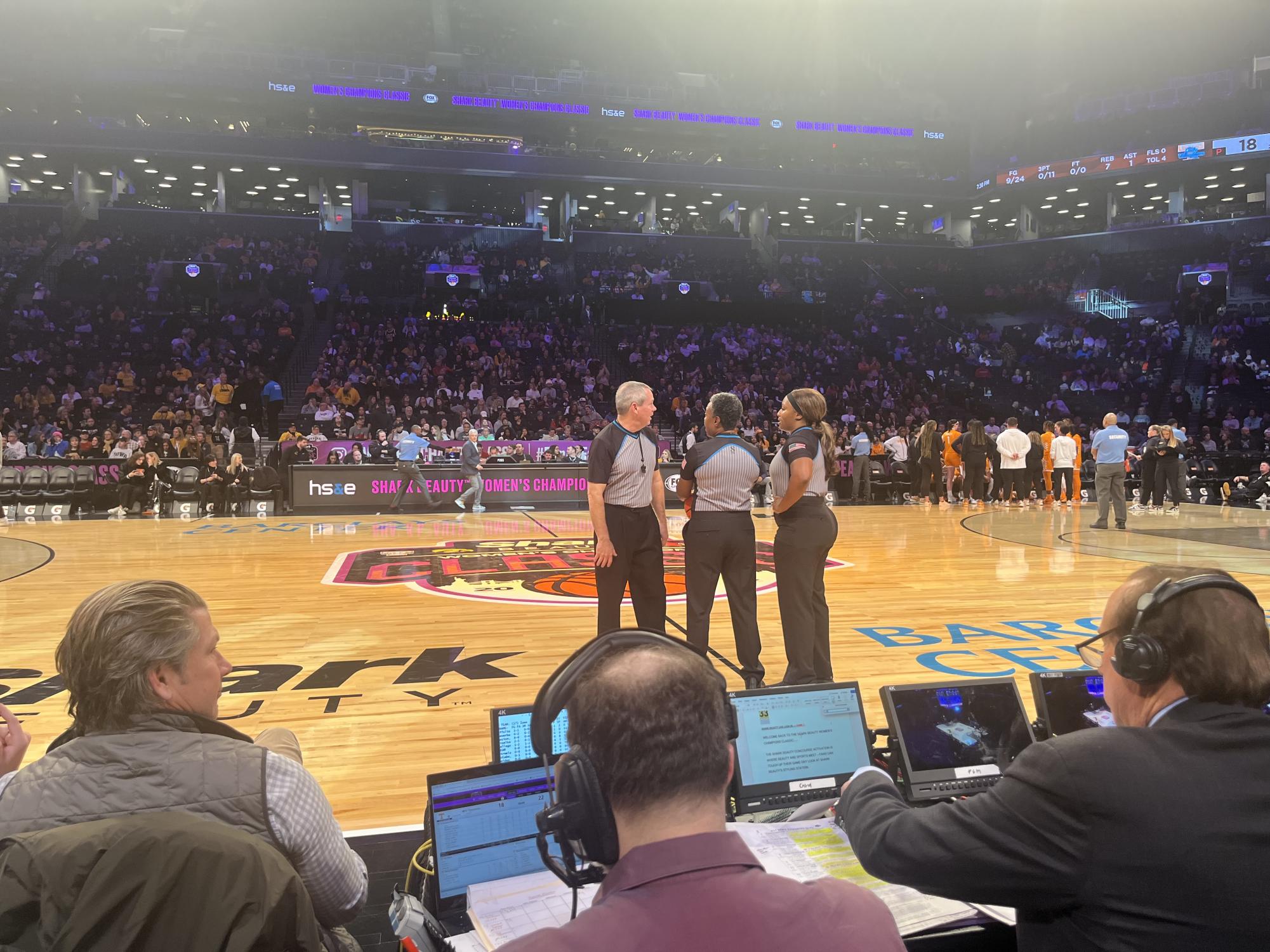 Refs prepare to officiate the 2024 Women’s Championship Classic