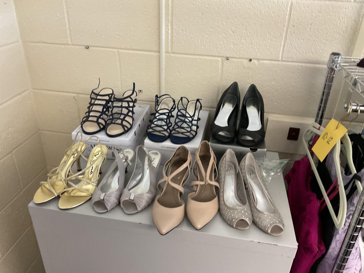 More shoes, in varying sizes, for free from the prom shop.