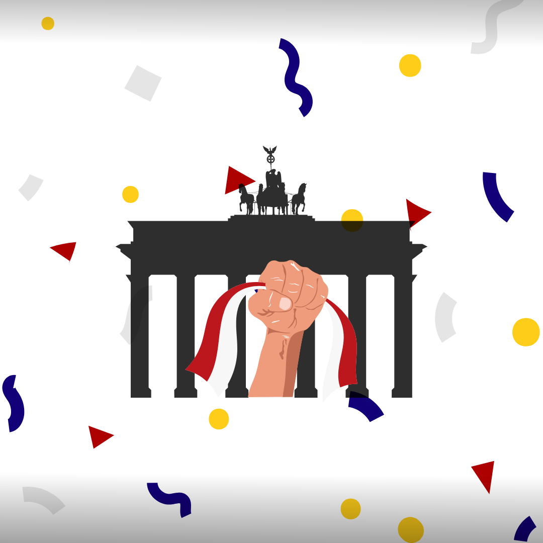 Independence was finally restored to Germany after the Berlin Wall finally fell.
