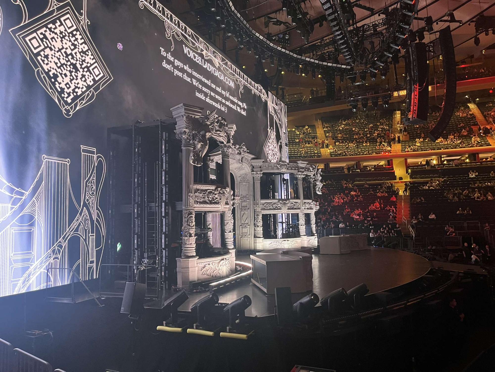 The stage at Lady Gaga's Mayhem Ball tour. The tour is expected to continue through March 2026.