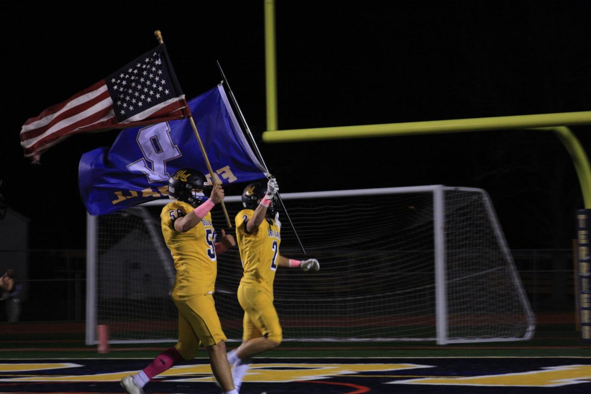 The Terriers get ready to kickoff the Homecoming football game in excitement of the upcoming Homecoming dance. The Terriers played A.L. Johnson.