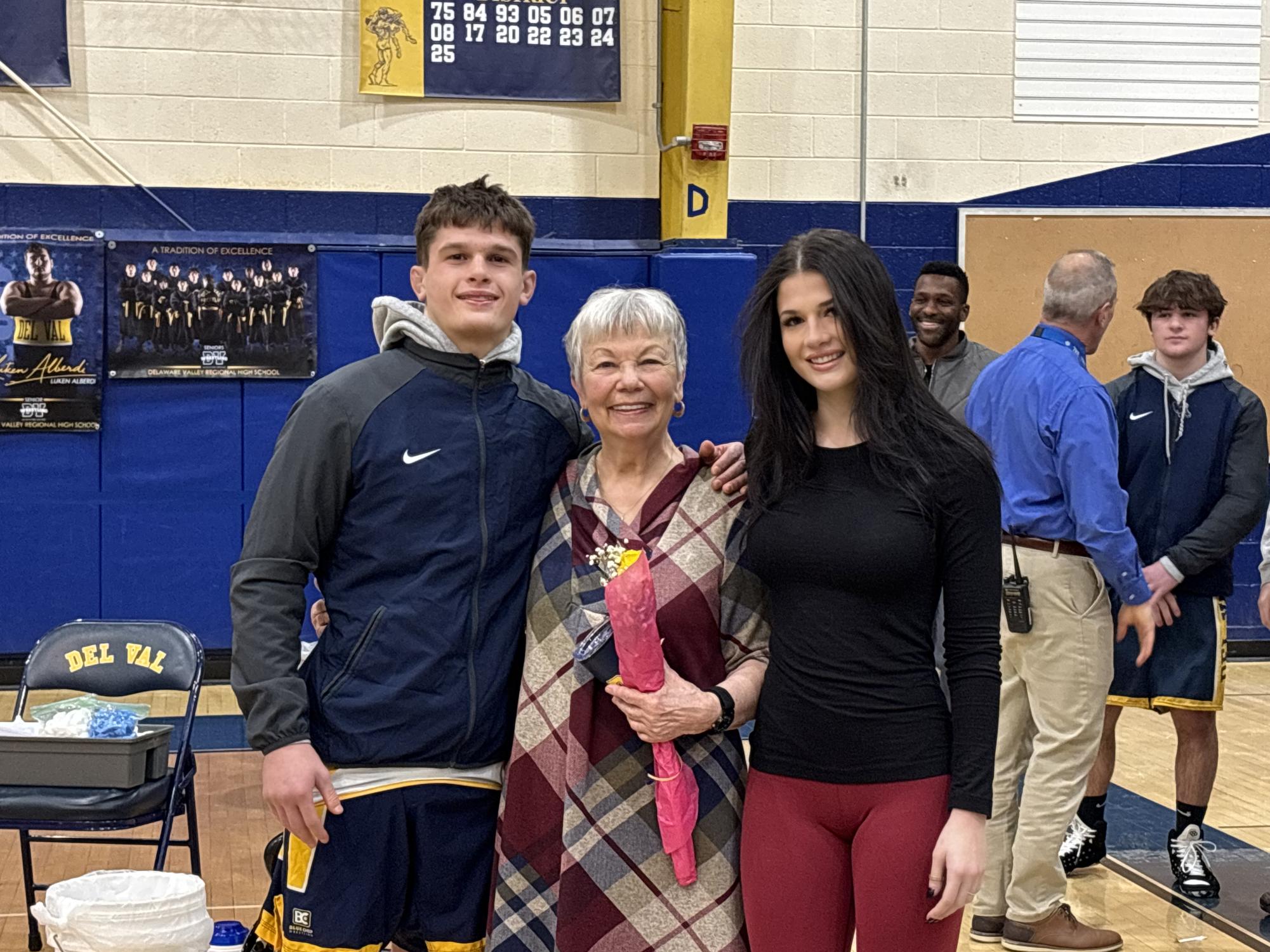 Del Val wrestling team celebrates 2025-26 seniors