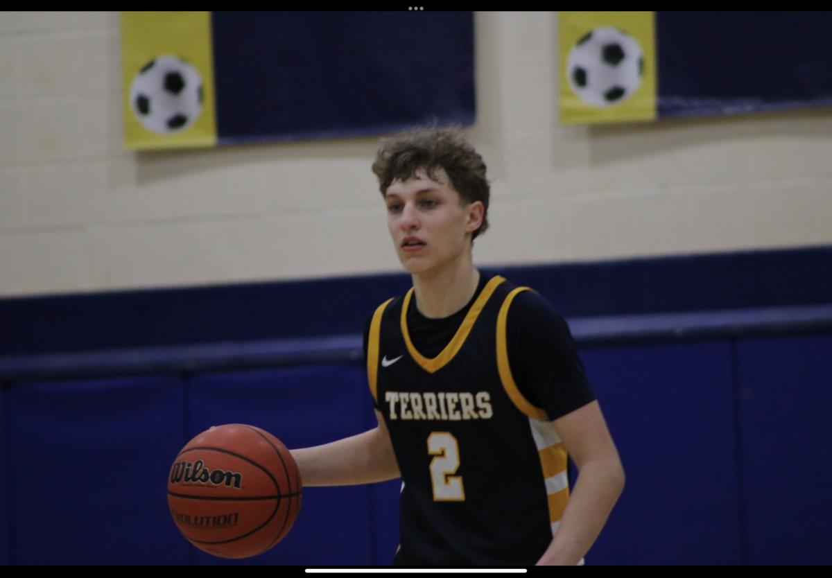 Lochlyn Marsh is spotted with the ball. He was focused and determined throughout the entirety of the youth night game.