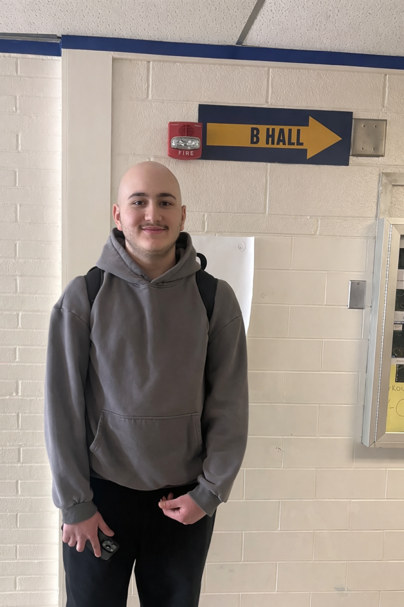 Freshman Hasan Serden comes to school bald on account of the new hair trend. He is proud to join the other students who have also chosen to pursue the fresh look.