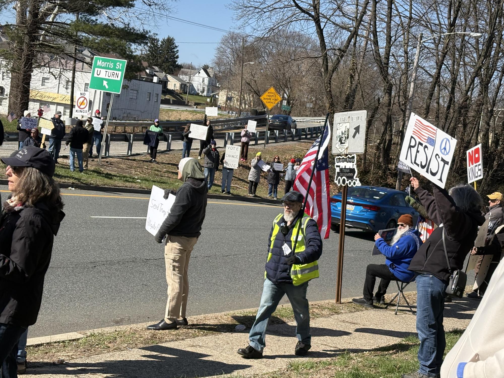 Freshman reporter Amelia Carpenter visited two No Kings protests on Saturday, March 28. While on site, Carpenter spoke with the organizers of the events to learn more about their cause.