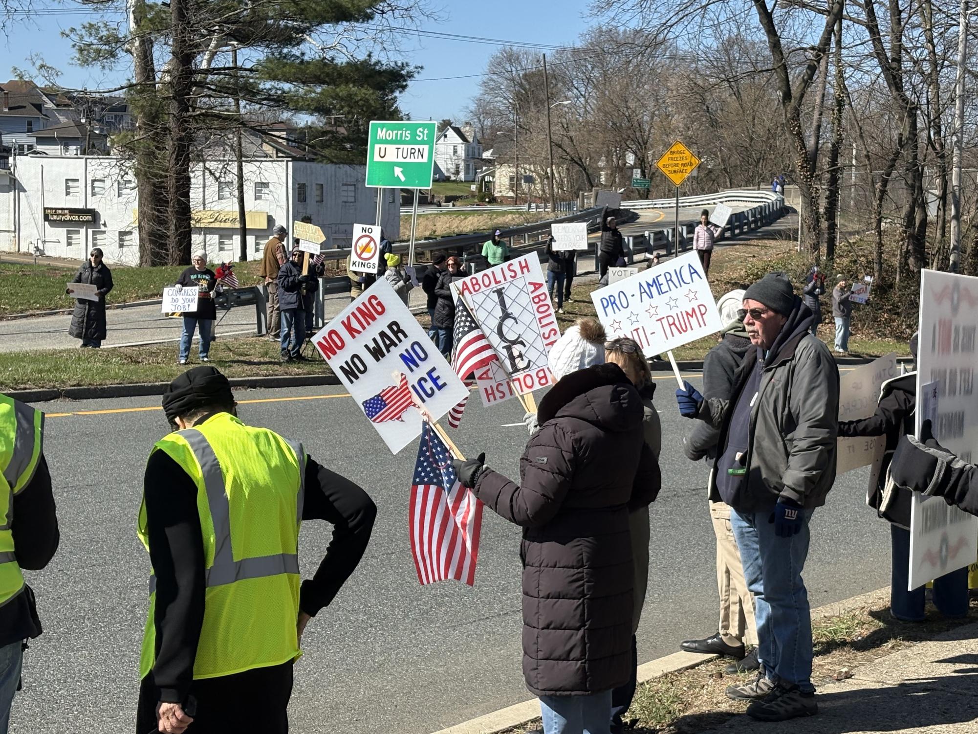 Freshman reporter Amelia Carpenter visited two No Kings protests on Saturday, March 28. While on site, Carpenter spoke with the organizers of the events to learn more about their cause.