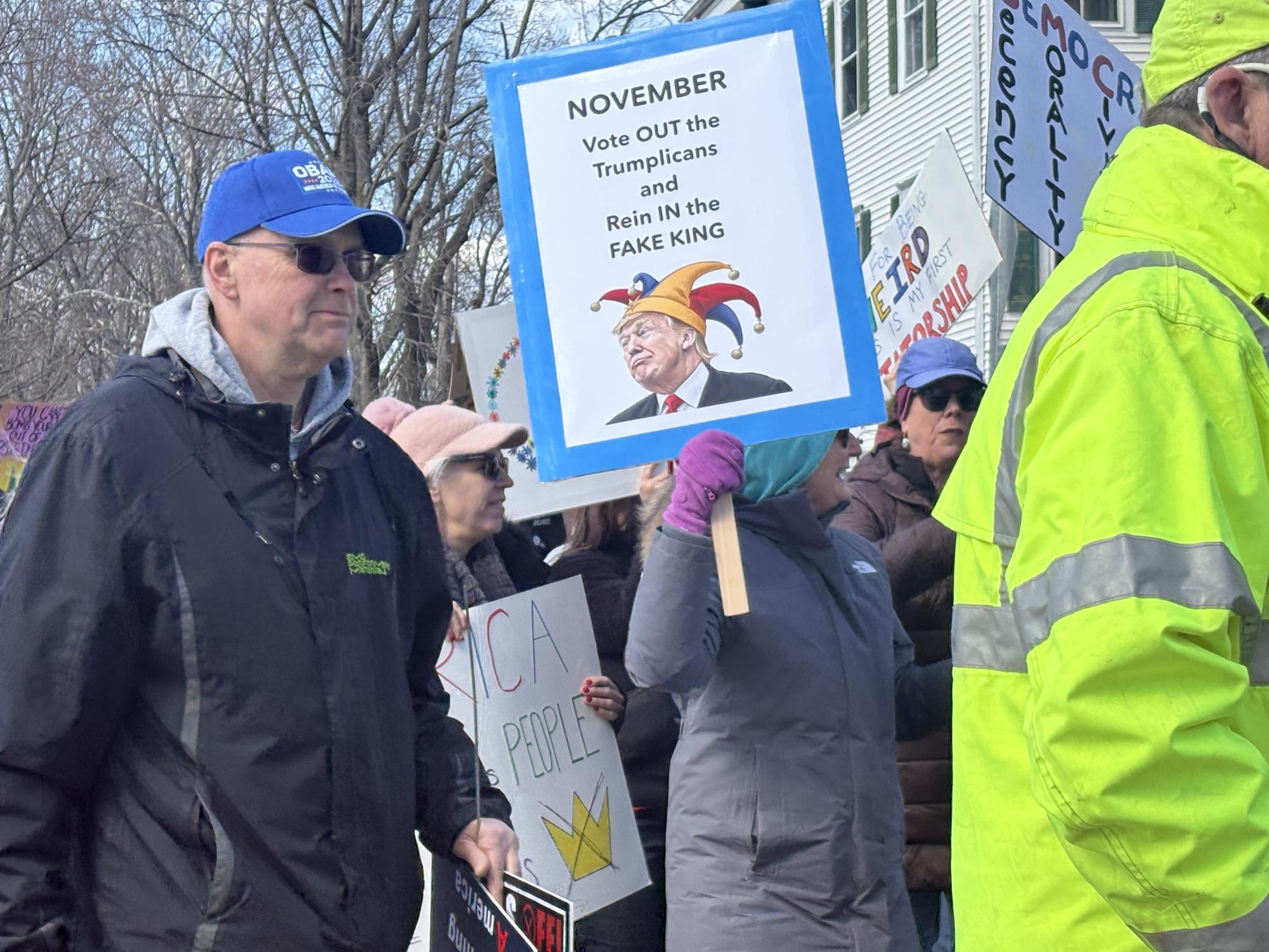 Freshman reporter Amelia Carpenter visited two No Kings protests on Saturday, March 28. While on site, Carpenter spoke with the organizers of the events to learn more about their cause.