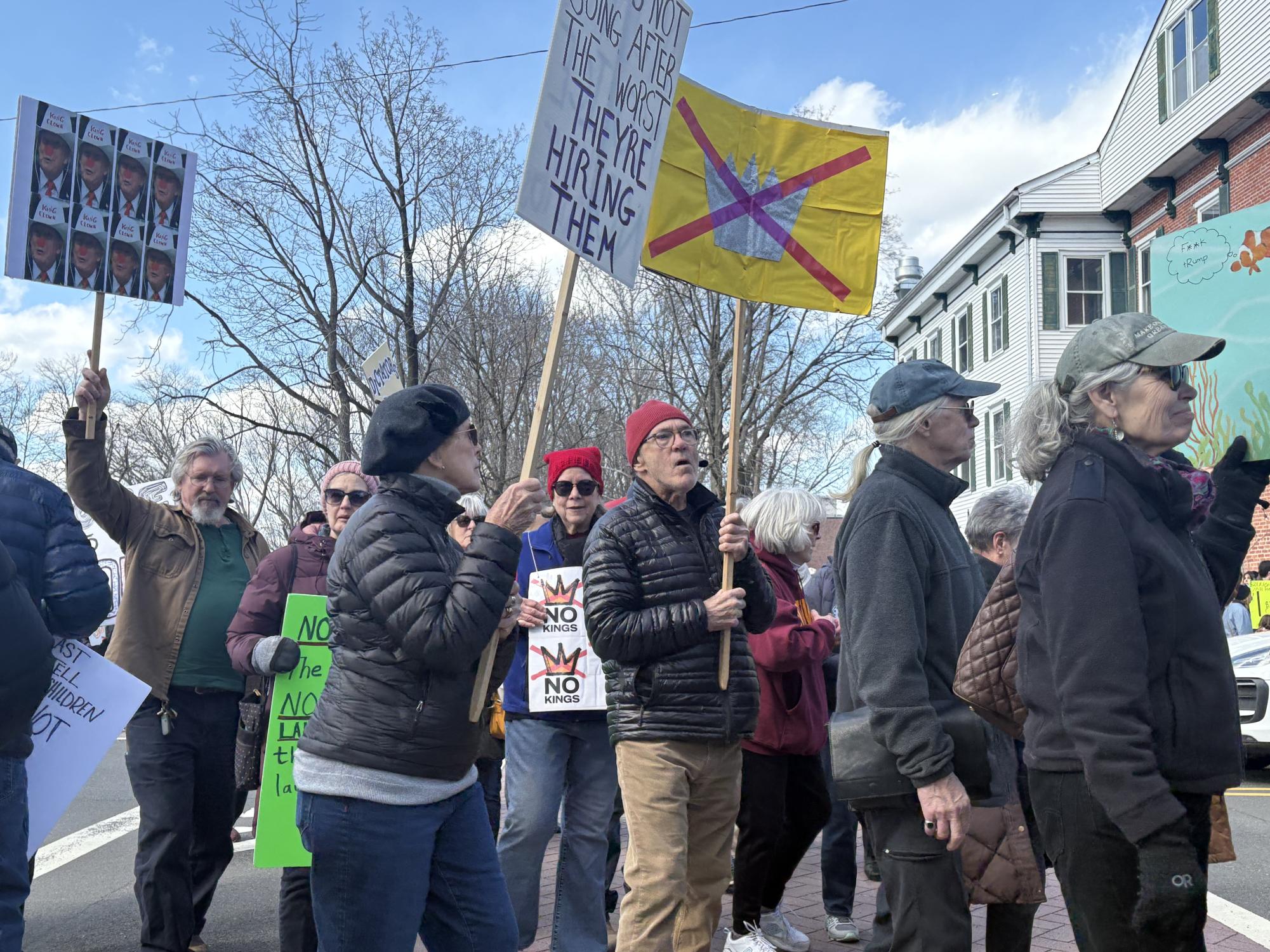 Freshman reporter Amelia Carpenter visited two No Kings protests on Saturday, March 28. While on site, Carpenter spoke with the organizers of the events to learn more about their cause.