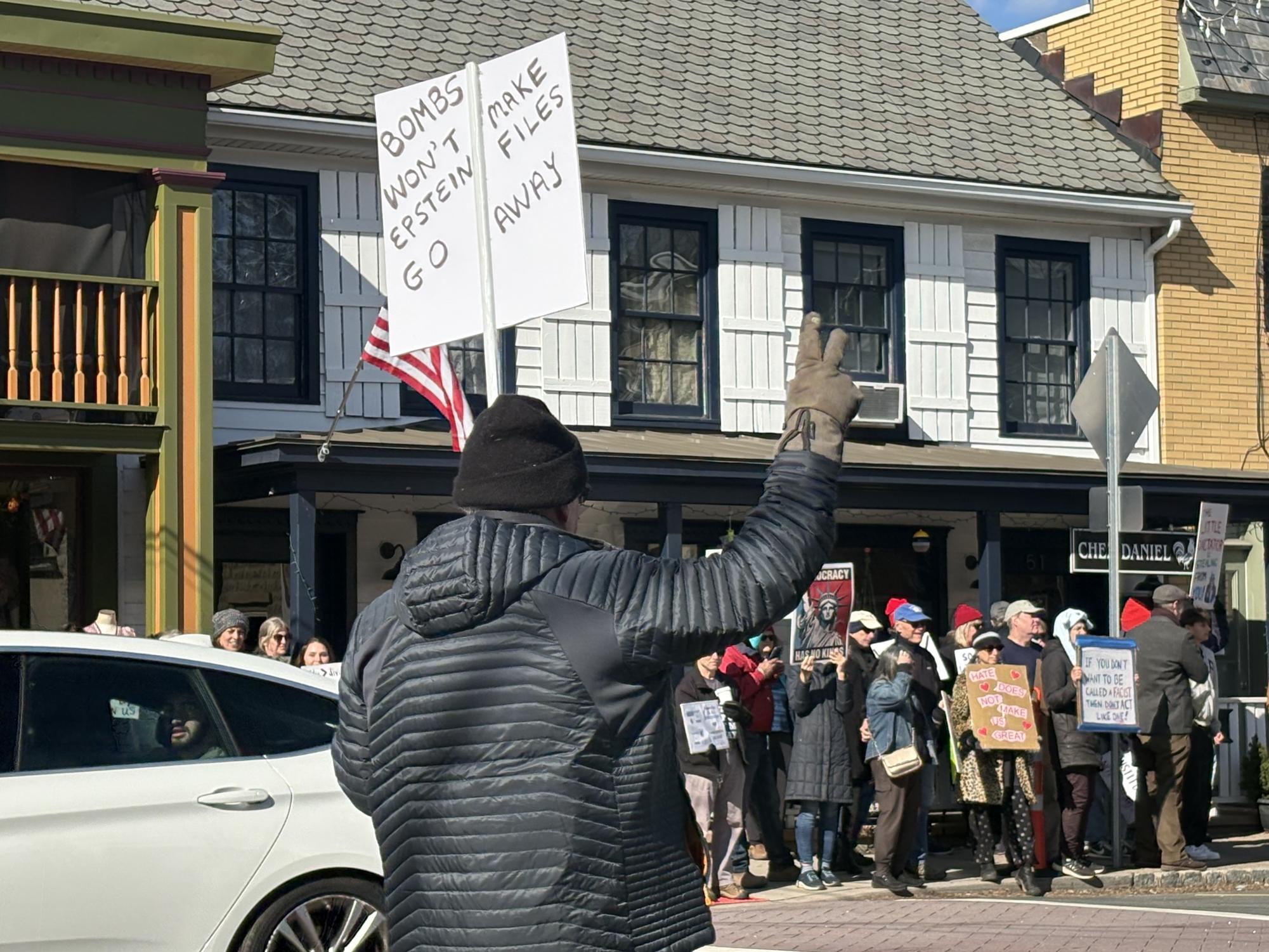 Freshman reporter Amelia Carpenter visited two No Kings protests on Saturday, March 28. While on site, Carpenter spoke with the organizers of the events to learn more about their cause.