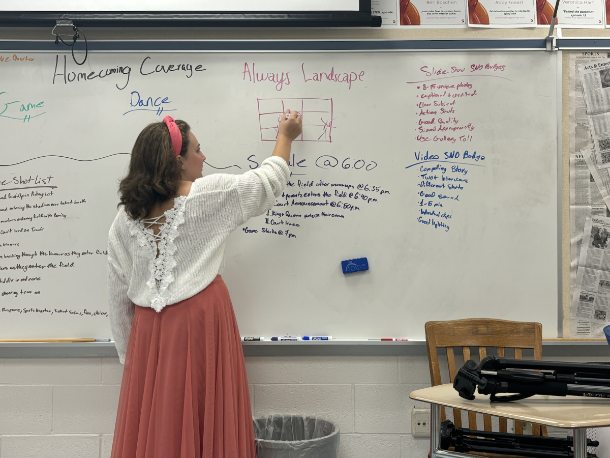 Managing editor of The Delphi, Ella Genovese, taught reporters how they can use their freedom to press.