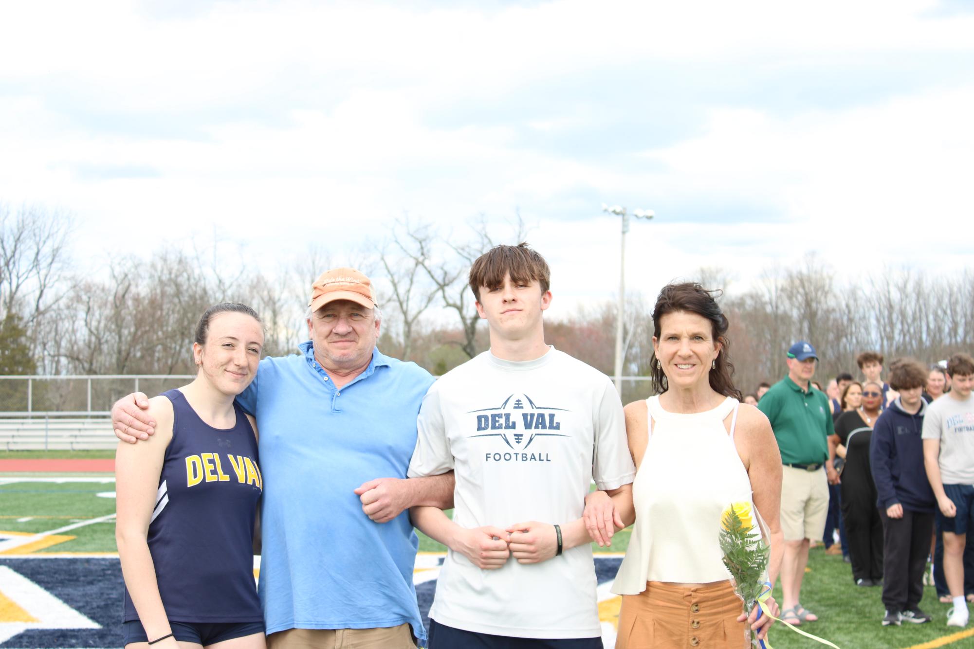 With spring sports kicking off, the track team recognized its senior athletes at its only home meet of the season.