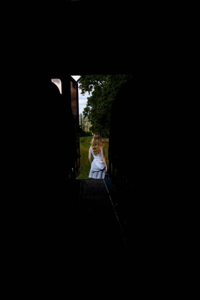 Senior Jordan Zollinger’s award winning entry “Ethereal”. “It’s supposed to represent finding light through the darkness, and kind of feel otherworldly,” Zollinger said. “I was inspired by the lighting in the bus and how it was all dark, and then a glowing doorway.”