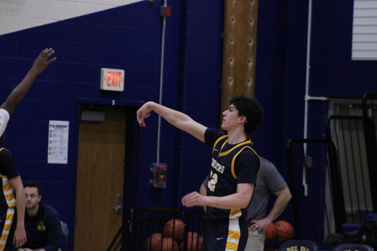 James Lechner shoots a deep shot at senior night. Lechner reflected on his time at Del Val on this episode of "Four Years Later."