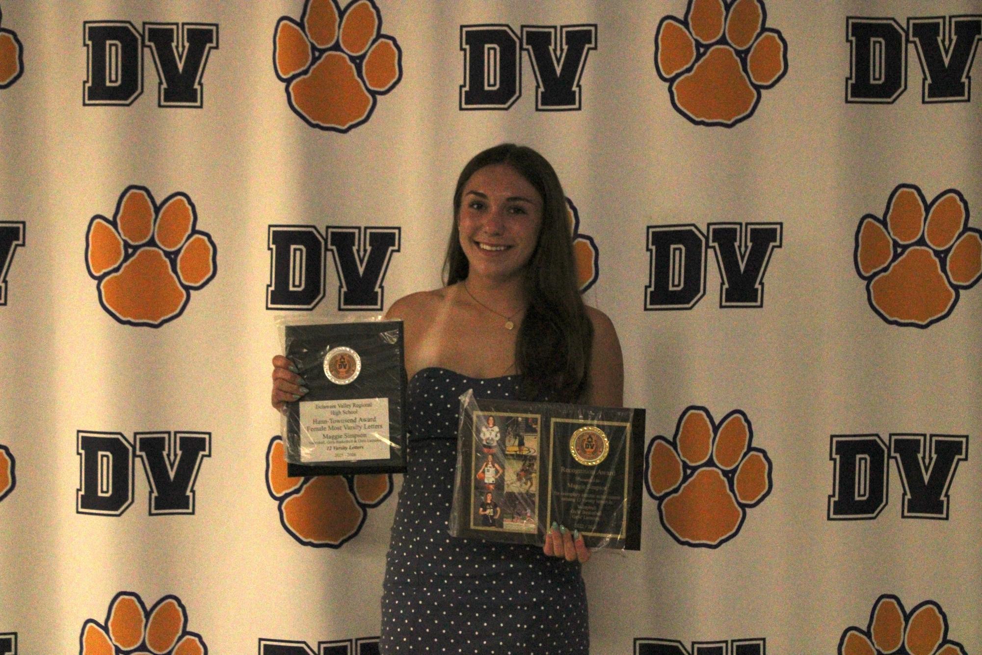 Three varsity sports, five records, Del Val's Margaret Simpson
