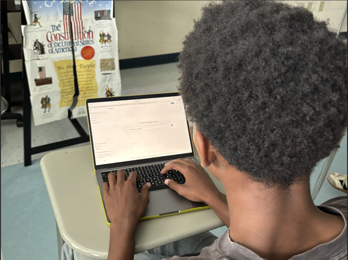 Senior Caleb Parham uses ChatGPT as a study tool for math. AI can be used in multiple positive ways, such as how Parham is using it to prepare for his math exam.