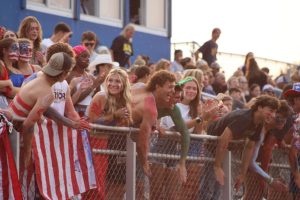 Fans in the Dawg Pound cheer on the Terriers at last season's Red, White and Blue game. The America themed game has been an crowd favorite for years.